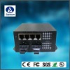 Media Converter with 4 Electrical Ports and 2 Optical Ports