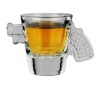 Shot glass of gun shape