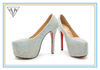 (GGX-0008)Hot sale Fashion high platform with diamond lady high heel shoes CL lady shoes