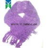 Fashion lady's winter knitting scarf with tassels