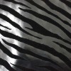 flocking finish, flocking on the pu leather, zebra leather