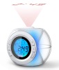 talking projection alarm clock with sound controlled backlight and projection display