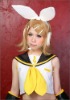 Kagamine Rin / Len Vocalold Mix Brown Cosplay Wig