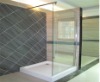 walk in shower enclosure with tray