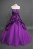 2013 real sample purple prom sweetheart bridesmaid dress