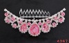 Pink Lady's Rhinestone Crystal Hair Comb