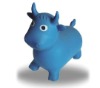 Blue Cow Jumping Animal Toy / PVC Bouncing Animal