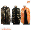 Maggic black satin cape with golden witch and pumpkin printing