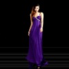 2012 Womens Evening Dress/Bridal Gowns w/ Elegant Single Shoulder Condole Belt Nail Bead Trailing