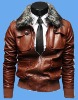 Mens fashion pu leather jacket