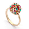 Promotional Colourful Crystal Ball Ring For Young Girls