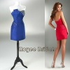 P1215 Strapless Mini Cocktail Dresses With Nice Beadings/Fashion Prom Dresses 2012