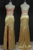 Beading lace and polysatin long evening dresses