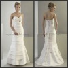 N076 Free shipping new model design ruffle dresses wedding 2012