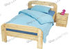 super pine wood solid single beds