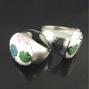 fashion stainless steel big stone ring jewelry