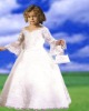 new bell sleeves pageant flower girl dress flower girl gown size 3D-14T hsf0070