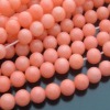 6mm round natural oil dyed pink coral loose beads