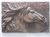 lovely horse relief stone sculpture